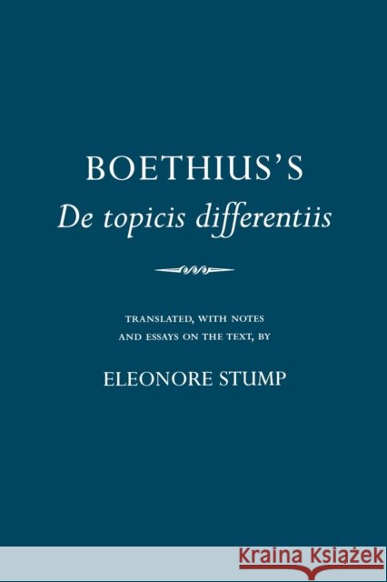 Boethius's De Topicis Differentiis Boethius 9780801410673 Cornell University Press - książka