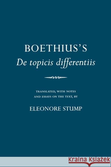 Boethius's De Topicis Differentiis Boethius 9780801410673 Cornell University Press - książka