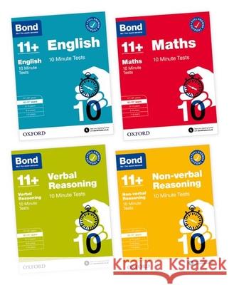 Bond 10 Minute Tests 10-11+ years Pack: Ready for the 2025 exam Various 9780192778352 Oxford University Press - książka