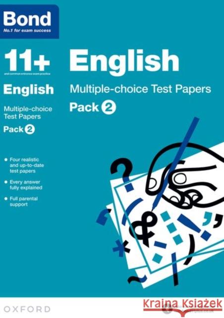 Bond 11+: English: Multiple-choice Test Papers: Ready for the 2026 exam (for GL Assessment & other 11 plus exams): Pack 2 Bond 11+ 9780192740847 Oxford University Press - książka