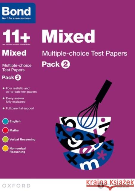 Bond 11+: Mixed: Multiple-choice Test Papers : Pack 2   9780192740823 Oxford Children's Books - książka