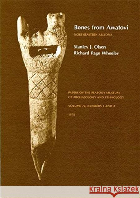 Bones from Awatovi, Northeastern Arizona Stanley J. Olsen Richard Page Wheeler Stanley John Olsen 9780873651950 Peabody Museum of Archaeology and Ethnology, - książka