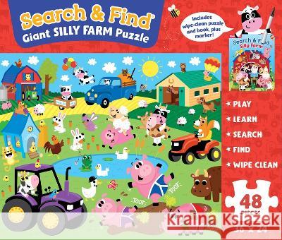 Book & Puzzle Silly Farm [With Wipe-Clean Book] Kidsbooks Publishing 9781638541455 Kidsbooks Publishing - książka