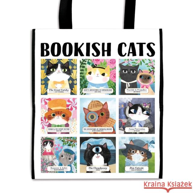 Bookish Cats Reusable Shopping Bag Mudpuppy 9780735365650 Galison - książka