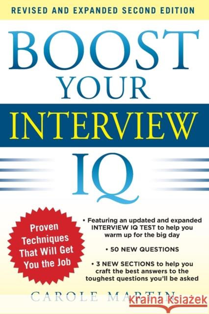 Boost Your Interview IQ 2/E C Martin 9780071797467  - książka