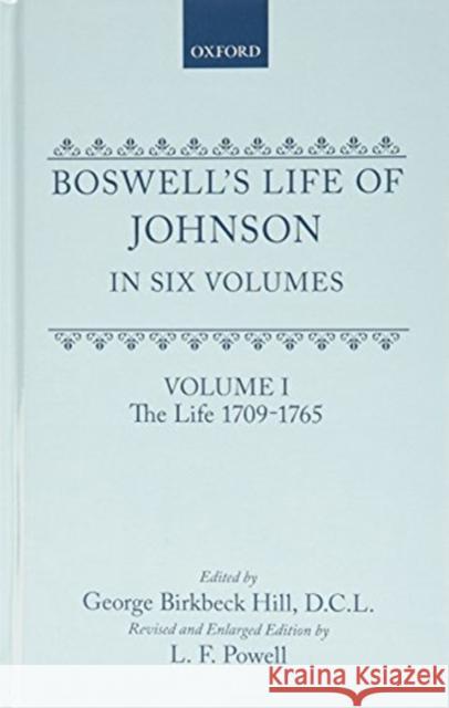 Boswell's Life of Johnson: Volumes 1-4 James Boswell Edited by G. Birkbeck Hill Revised and E 9780198113041 Oxford University Press, USA - książka