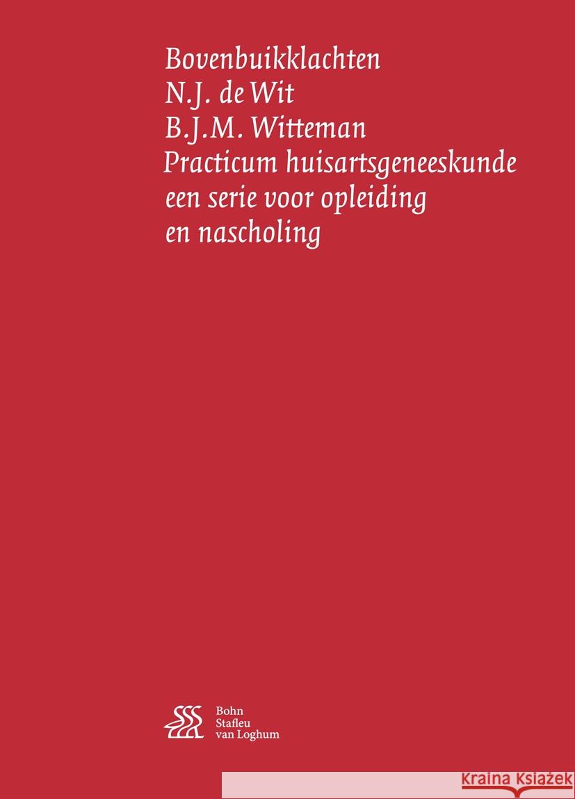Bovenbuikklachten N. J. D B. J. M. Witteman 9789036815161 Bohn Stafleu Van Loghum - książka