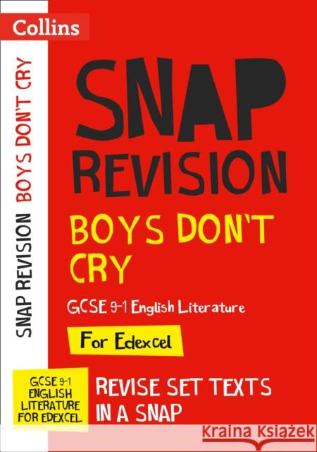 Boys Don’t Cry Edexcel GCSE 9-1 English Literature Text Guide: Ideal for the 2026 and 2027 Exams Collins GCSE 9780008471798 HarperCollins Publishers - książka