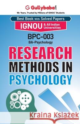 BPC-003 Research Methods in Psychology Gullybaba Com Panel 9789385533792 Gullybaba Publishing House Pvt Ltd - książka