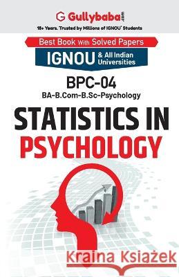 BPC-04 Statistics in Psychology Panel Gullybaba Com   9789385533433 Gullybaba Publishing House Pvt Ltd - książka