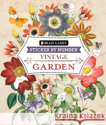 Brain Games - Sticker by Number - Vintage: Garden Publications International Ltd           New Seasons                              Brain Games 9781639385935 Publications International, Ltd. - książka