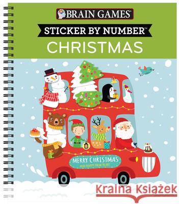 Brain Games - Sticker by Number: Christmas (Kids) [With Sticker(s)] Publications International Ltd           Brain Games                              New Seasons 9781645584261 Publications International, Ltd. - książka