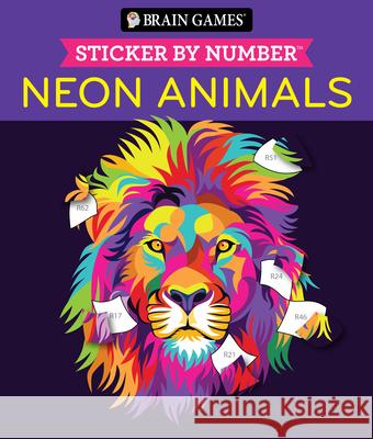 Brain Games - Sticker by Number: Neon Animals Publications International Ltd           Brain Games                              New Seasons 9781639385058 Publications International, Ltd. - książka