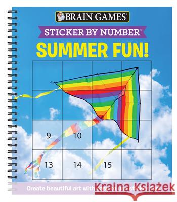 Brain Games - Sticker by Number: Summer Fun! (Easy - Square Stickers): Create Beautiful Art with Easy to Use Sticker Fun! Publications International Ltd 9781645581673 Publications International, Ltd. - książka
