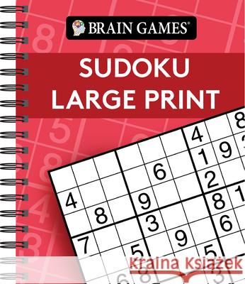 Brain Games - Sudoku Large Print (Red) Publications International Ltd 9781640308152 Publications International, Ltd. - książka