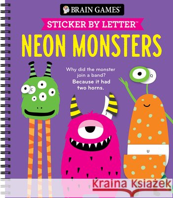 Brain Games - Sticker by Letter: Neon Monsters New Seasons                              Publications International Ltd 9781639385850 New Seasons - książka