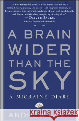 Brain Wider Than the Sky: A Migraine Diary Levy, Andrew 9781416572510 Simon & Schuster - książka