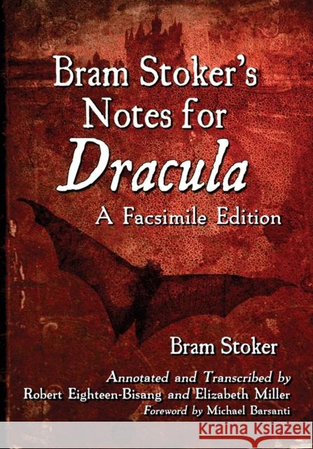 Bram Stoker's Notes for Dracula: A Facsimile Edition Stoker, Bram 9780786477302 McFarland & Co  Inc - książka