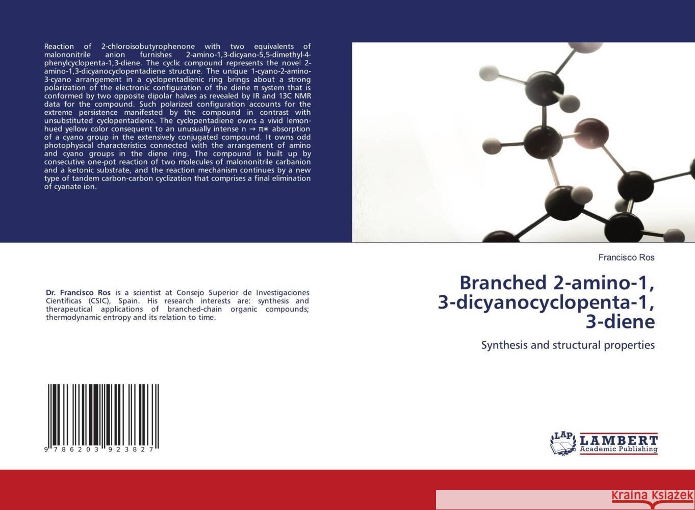 Branched 2-amino-1, 3-dicyanocyclopenta-1, 3-diene Ros, Francisco 9786203923827 LAP Lambert Academic Publishing - książka