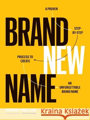 Brand New Name: A Proven, Step-by-Step Process to Create an Unforgettable Brand Name Jeremy Miller 9781774587393 Page Two Press - książka