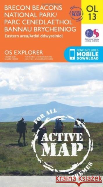 Brecon Beacons National Park / Parc Cenedlaethol Bannau Brycheiniog - Eastern Area / Ardal Ddwyreiniol Ordnance Survey 9780319469316 Ordnance Survey - książka