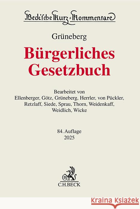 Bürgerliches Gesetzbuch  9783406820007 Beck Juristischer Verlag - książka