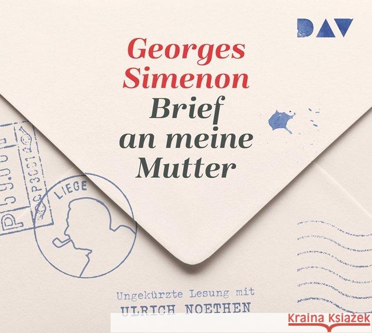 Brief an meine Mutter, 2 Audio-CDs : Ungekürzte Lesung Simenon, Georges 9783742407511 Der Audio Verlag, DAV - książka