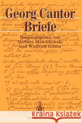 Briefe Georg Cantor Herbert Meschkowski Winfried Nilson 9783642743450 Springer - książka