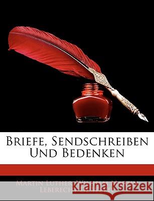 Briefe, Sendschreiben Und Bedenken Martin Luther 9781144166289  - książka