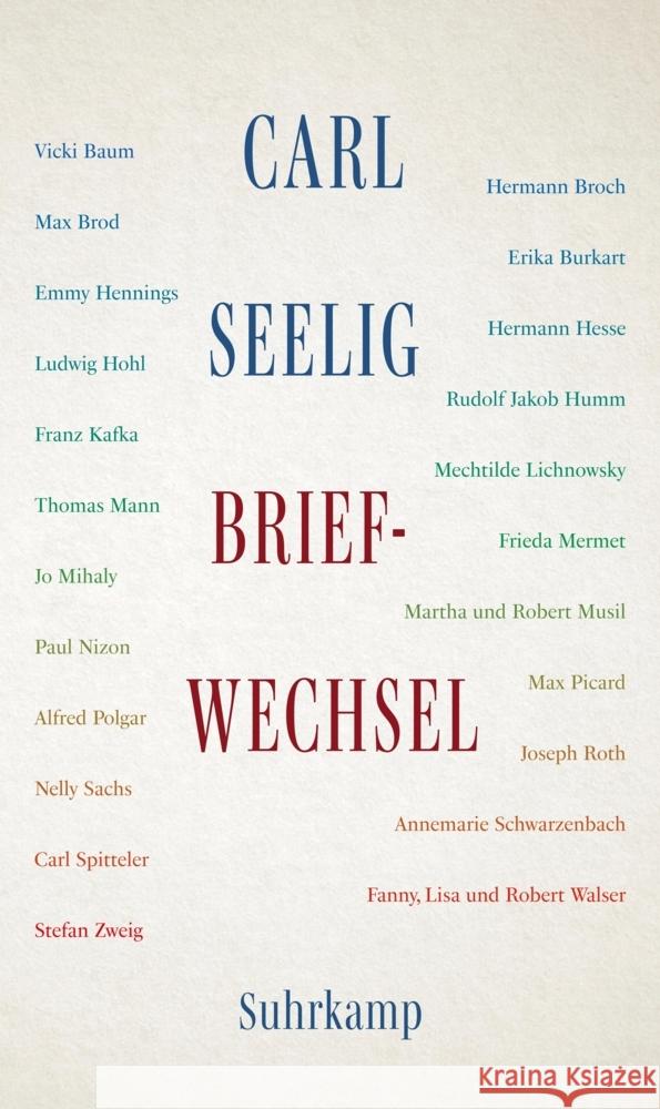 Briefwechsel Seelig, Carl 9783518430910 Suhrkamp - książka