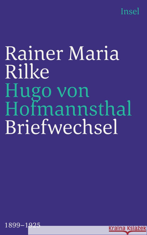 Briefwechsel 1899-1925 Hofmannsthal, Hugo von, Rilke, Rainer Maria 9783458244332 Insel Verlag - książka