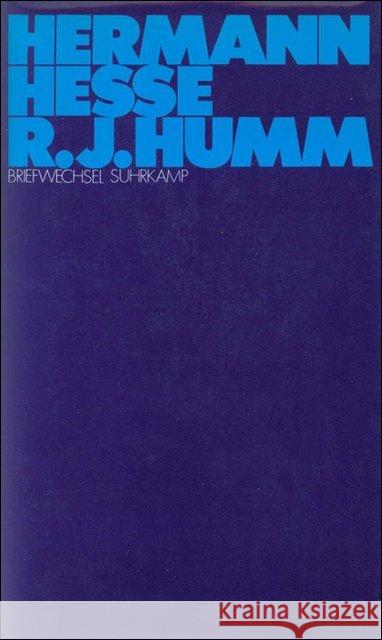 Briefwechsel : Hrsg. v. Ursula u. Volker Michels Hesse, Hermann; Humm, Rudolf J. 9783518030905 Suhrkamp - książka