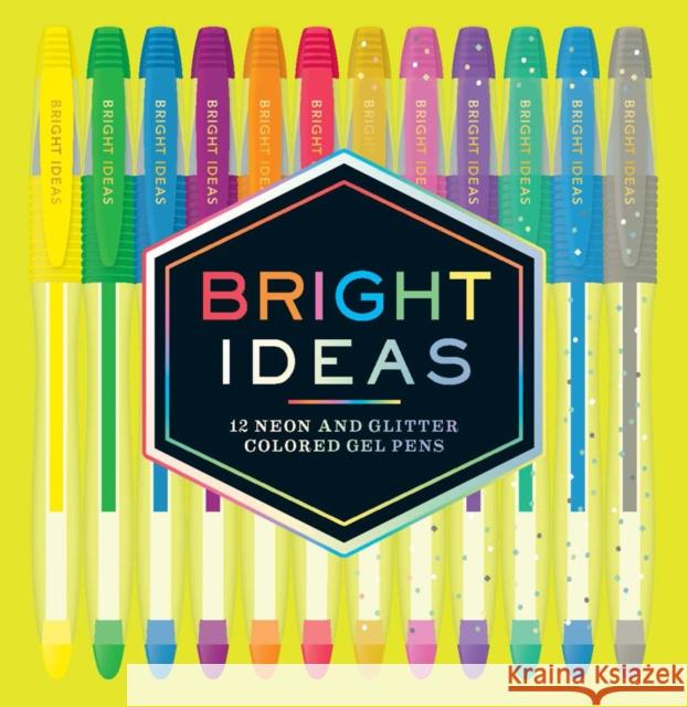 Bright Ideas: 12 Neon and Glitter Colored Gel Pens Chronicle Books 9781452158358 Chronicle Books - książka