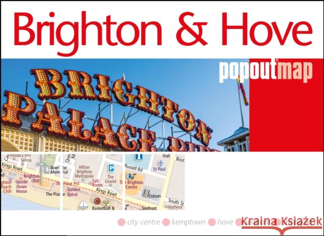 Brighton and Hove PopOut Map  9781914515637 Heartwood Publishing - książka