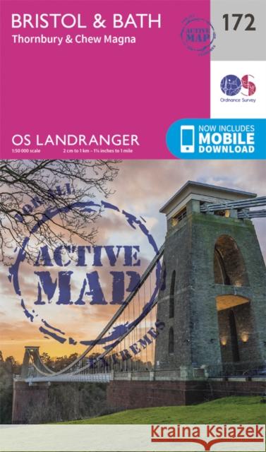 Bristol & Bath, Thornbury & Chew Magna Ordnance Survey 9780319474952 Ordnance Survey - książka