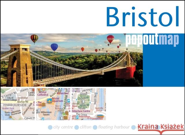 Bristol PopOut Map - pocket size, pop up map of Bristol city centre  9781917131193 Heartwood Publishing - książka