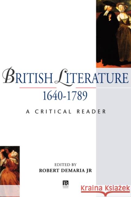 Brit Lit 1640-1789 Crit Rdr P DeMaria, Robert 9780631197416 Blackwell Publishers - książka