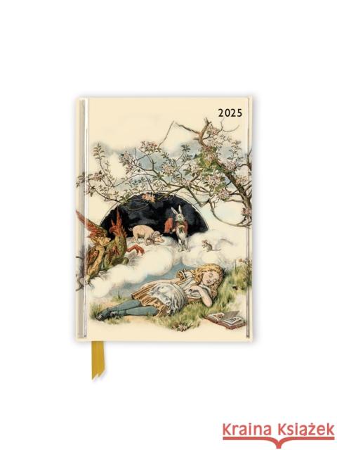 British Library: Alice Asleep 2025 Luxury Pocket Diary Planner - Week to View  9781835621509 Flame Tree Publishing - książka