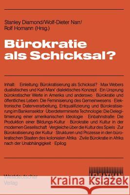 Bürokratie ALS Schicksal? Diamond, Stanley 9783531116907 Vs Verlag F R Sozialwissenschaften - książka