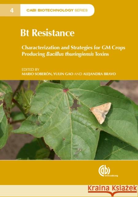 BT Resistance: Characterization and Strategies for GM Crops Expressing Bacillus Thuringiensis Toxins Mario Soberon Yulin Gao Alejandra Bravo 9781780644370 Cabi - książka