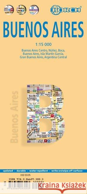 Buenos Aires, Borch Map: Buenos Aires Centre, Núnez, Boca, Isla Martín Garcia, Greater Buenos Aires, Central Argentina Borch GmbH 9783866093003 Borch GmbH - książka