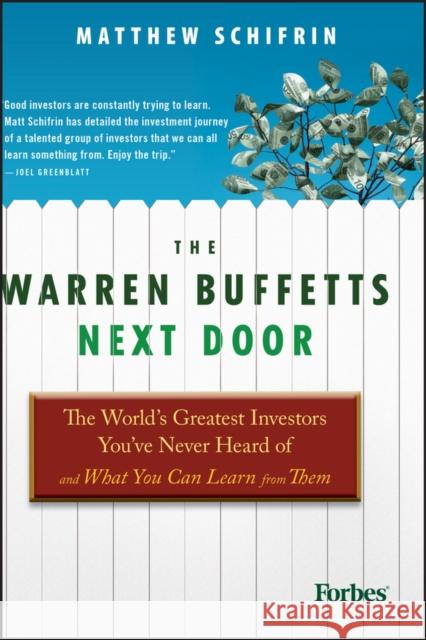 Buffetts Next Door Schifrin, Matthew 9780470573785  - książka