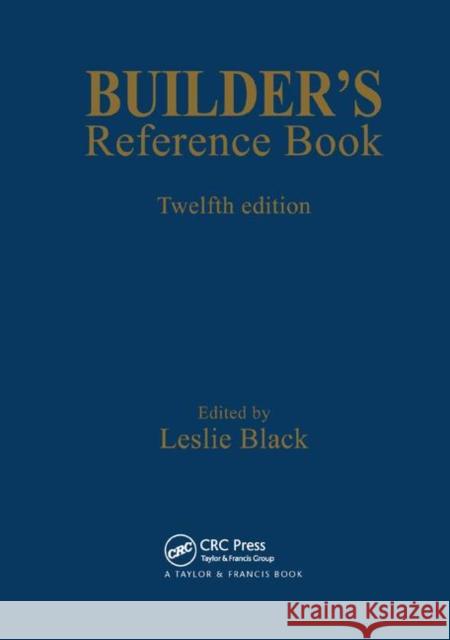 Builder's Reference Book Leslie Black 9780367400545 Routledge - książka