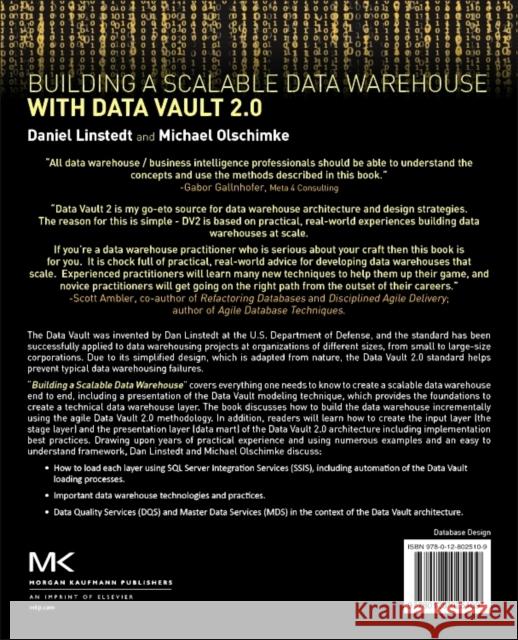 Building a Scalable Data Warehouse with Data Vault 2.0 Linstedt, Dan Olschimke, Michael  9780128025109 Elsevier Science - książka