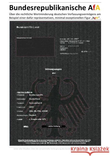 Bundesrepublikanische AfA - Beispiel einer dafür repräsentativen, minimal exzeptionellen Figur 