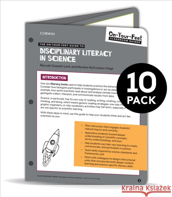 BUNDLE: Lent: The On-Your-Feet Guide to Disciplinary Literacy in Science: 10 Pack ReLeah Cossett Lent, Marsha McCracken Voigt 9781544386256 SAGE Publications (RJ) - książka