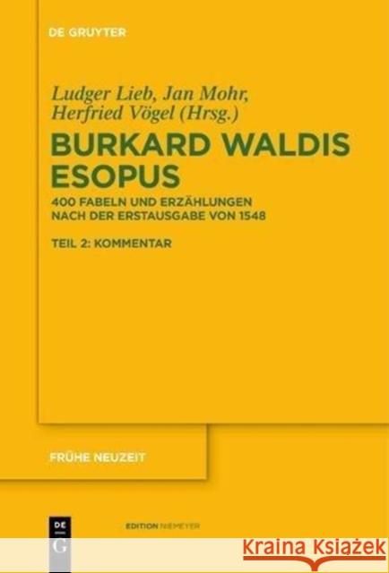 Burkard Waldis: Esopus: 400 Fabeln Und Erzahlungen Nach Der Erstausgabe Von 1548  9783110234541 Gruyter - książka