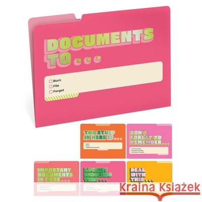 Burn/File/Forget File Folders Knock Knock 9781683495376 Knock Knock - książka