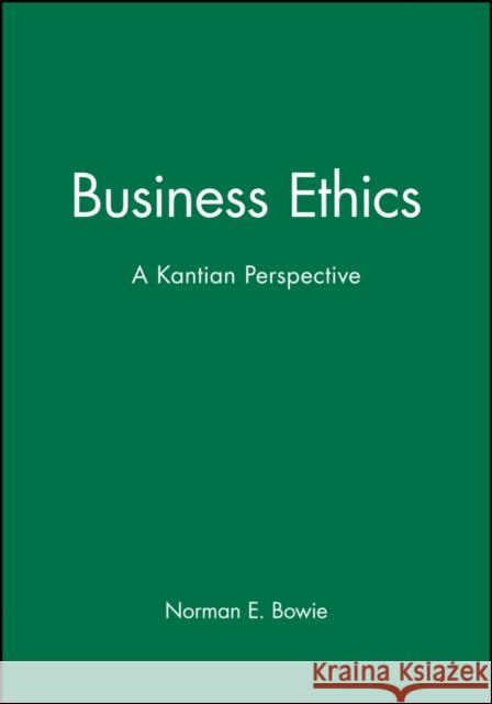 Business Ethics: A Contemporary Approach Bowie, Norman E. 9780631211747 Blackwell Publishers - książka