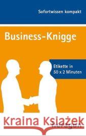 Business-Knigge, Lernkarten . : Etikette in 50 x 2 Minuten    9783941574021 Heragon - książka